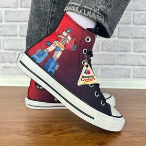 ❤️❤️Converse Chuck Taylor Hi Transformers Autobots 8 Women Shoes Black A11659C